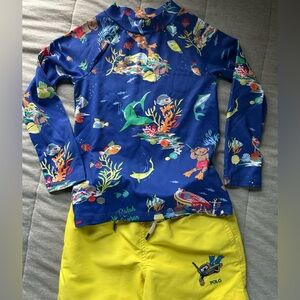 Polo by Ralph Lauren Blue and Yellow Rashguard